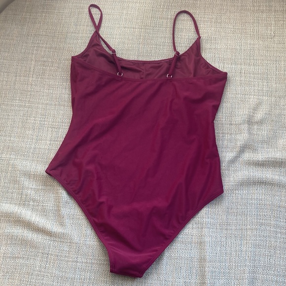 Maroon one-piece swimsuit - Picture 2 of 2